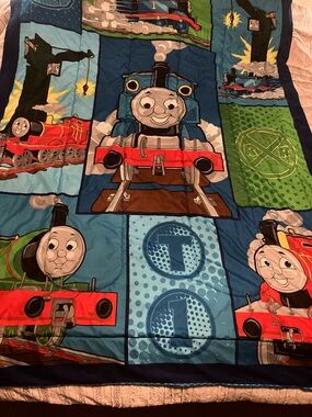 Thomas & Friends Kids Comforter Twin Reversible 2001 Vintage Red Blue Green